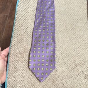 Brooks Brothers Silk Tie Purple and Green Geometric Design
